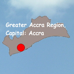 Accra, Greater Accra, Map, Region, Districts of Ghana, Regions of Ghana, Ghana Tourism